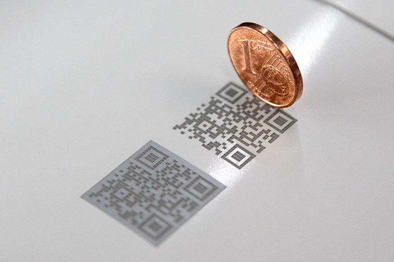Abriebfeste QR-Codes auf Metallteilen per Laserbeschriftung
