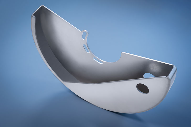 Maschinenverkleidung aus rundgebogenem Edelstahl