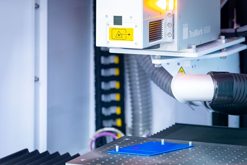 Positionierung des Lasers bei der Lasergravur