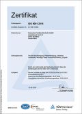 Hennecke Feinblechtechnik ISO 9001 Zertifikat